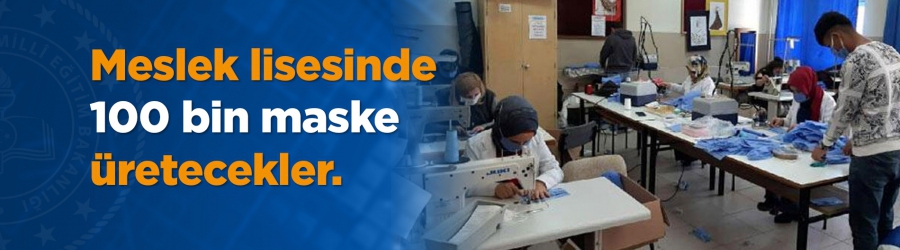 İzmir'in Torbalı ilçesindeki Cumhuriyet Mesleki ve Teknik Anadolu Lisesi'nde, cerrahi maske ve yüz koruyucu maske üretimi başladı.