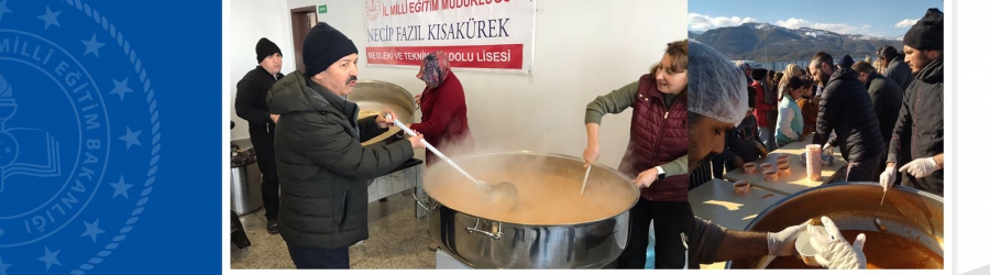 Meslek Liselerinden Depremzedelere 25 Bin Kişilik Yemek Yardımı