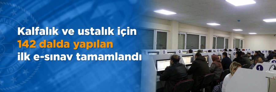 Kalfalık ve ustalık için 142 dalda yapılan ilk e-sınav tamamlandı