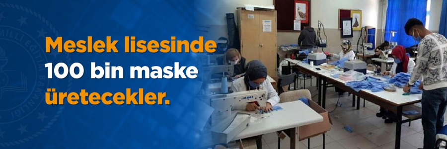 İzmir'in Torbalı ilçesindeki Cumhuriyet Mesleki ve Teknik Anadolu Lisesi'nde, cerrahi maske ve yüz koruyucu maske üretimi başladı.