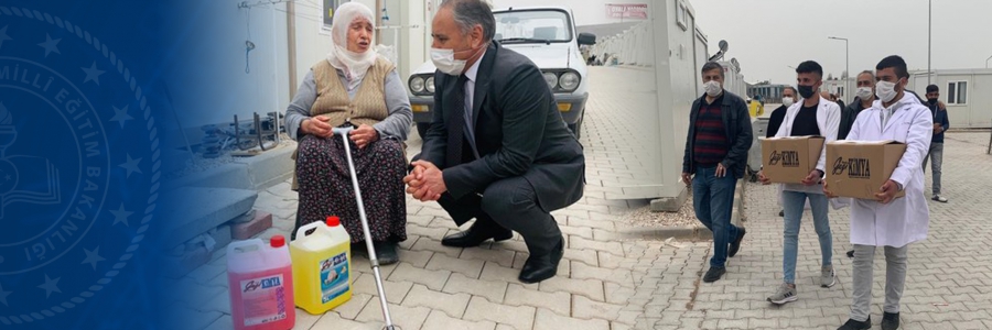 Meslek Liselerinde Üretilen Temizlik Ürünleri Depremzedelere Dağıtıldı