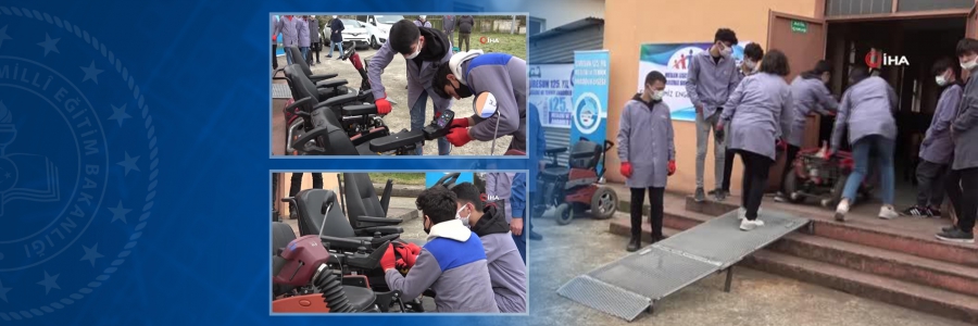 Meslek Lisesi Öğrencileri Engelli Araçlarının Bakım ve Tamirini Ücretsiz Yapıyorlar