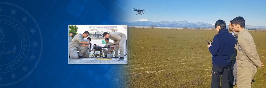 Meslek Lisesi Öğrencilerinin İlaçlama Dronu Çiftçiye Çare Oldu