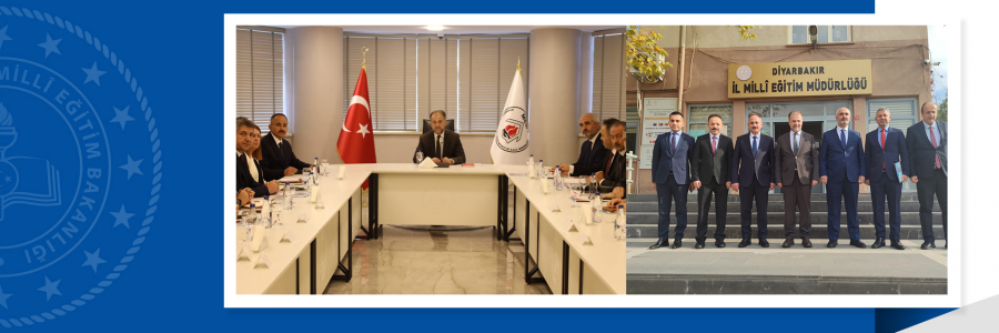 Millî Eğitim Bakan Yardımcısı Kemal ŞAMLIOĞLU ile Meslekî ve Teknik Eğitim Genel Müdürü Ali KARAGÖZ Diyarbakır ilini ziyaret etti