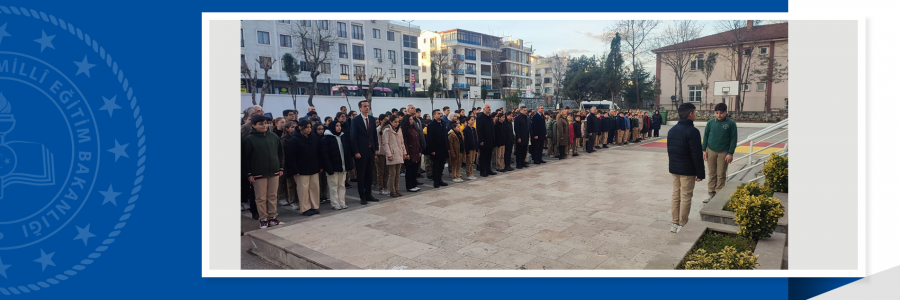 Aziz Şehitlerimizi Anmak İçin Tüm Okullarımızda Saygı Duruşunda Bulunuldu.