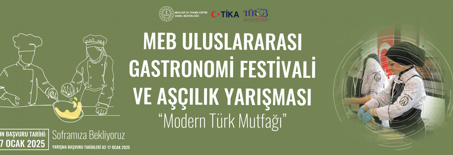 MEB Uluslararası Gastronomi Festivali ve Aşçılık Yarışması Başvuruları Başlıyor