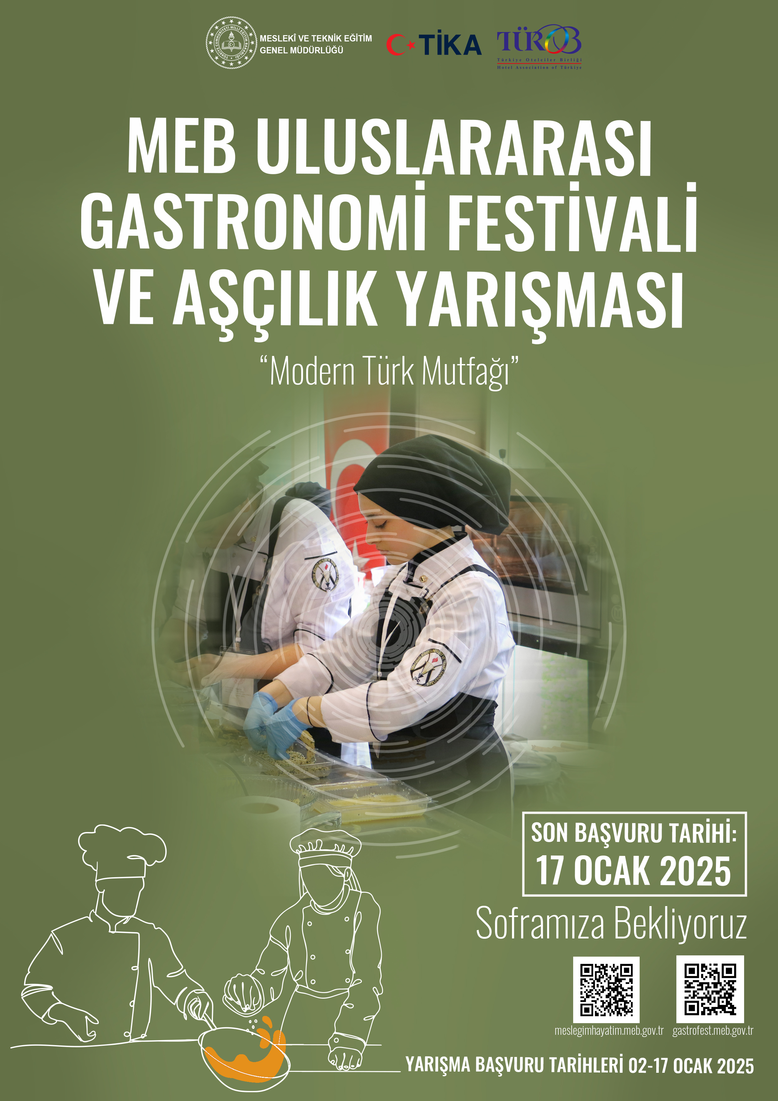 MEB Uluslararası Gastronomi Festivali ve Aşçılık Yarışması'na Katılmaya Hak Kazananların İsimleri Belli Oldu